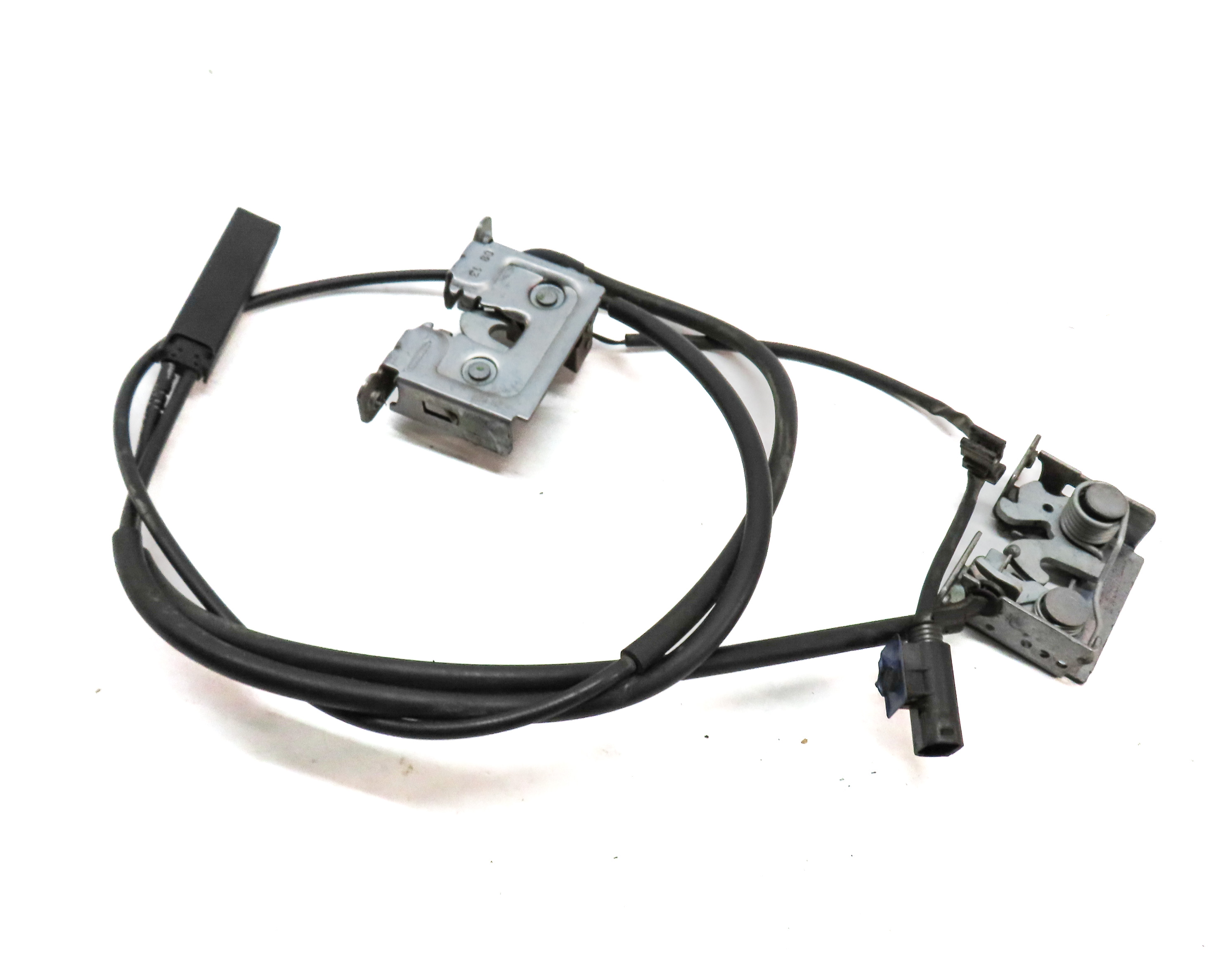 2013 BMW X5 (E70) FRONT LEFT & RIGHT LOWER HOOD BONNET LOCK LATCH SET/2 w/CABLES — exact item pictured
